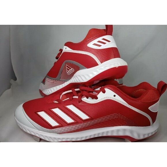 Adidas Icon 6 Bounce. IRONSKIN Baseball Mens Shoes Red/White Size US 11 New